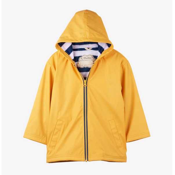 HATLEY Yellow With Navy Stripe Lining Splash Jacket SHOE SHOE