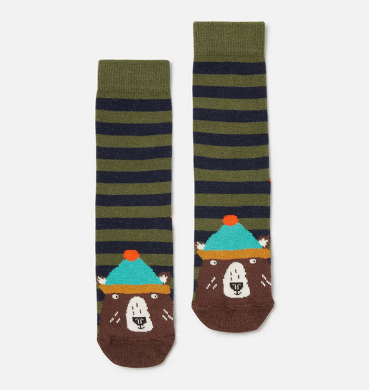 Load image into Gallery viewer, Joules Eat Feet Bamboo Socks Bear
