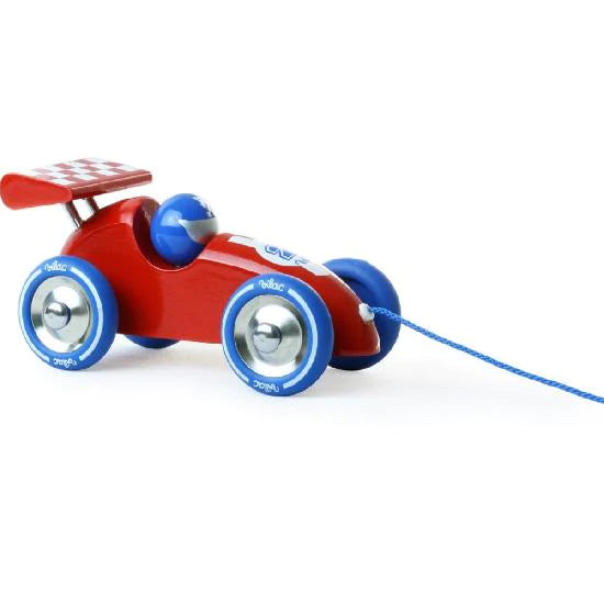 Vehicle - Pull Along Racing Car, Red and Blue By Vilac